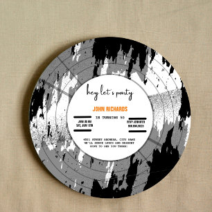 Enregistrement vintage Invitation d'anniversaire