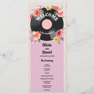 Enregistrements Floral Mariage Menu Détails de la
