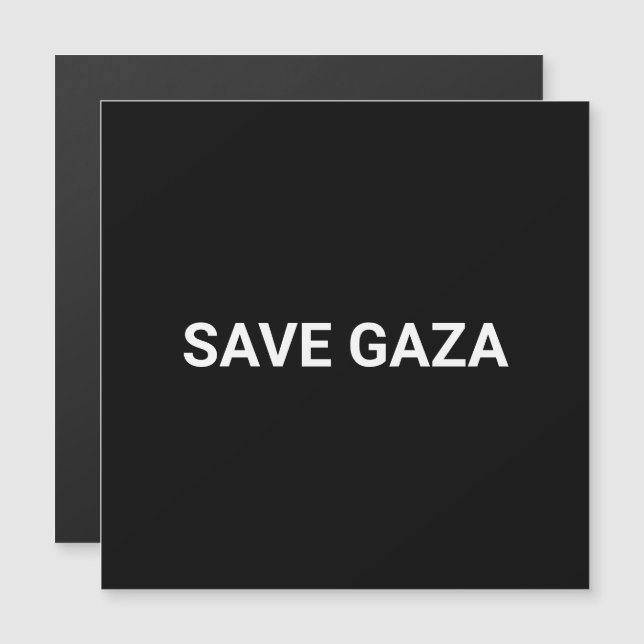 Enregistrer Gaza noir blanc carte magnétique du te (Devant / Derrière)