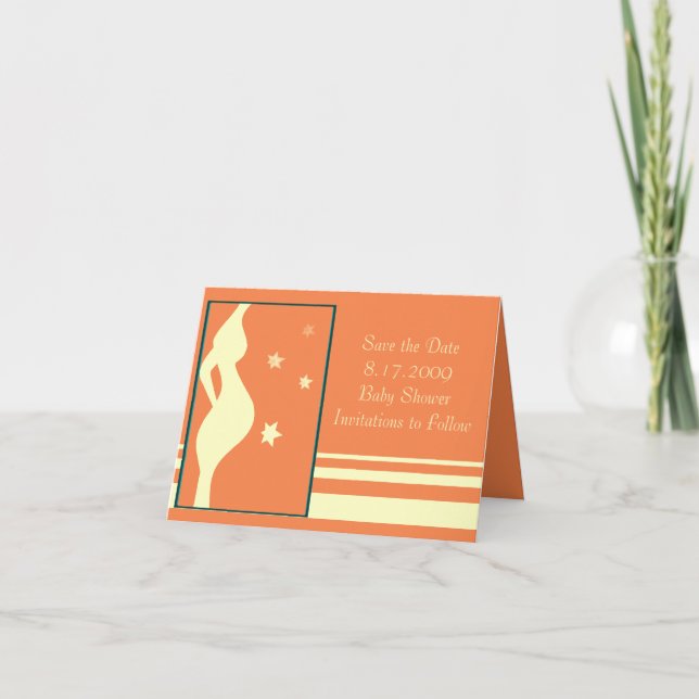 Enregistrer la carte Baby shower de date - Customi (Devant)