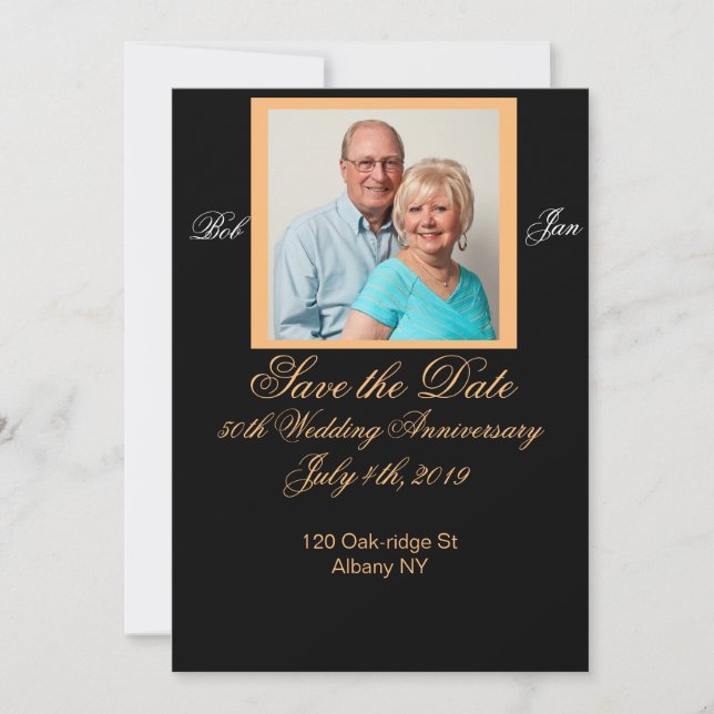 Enregistrer la carte d'anniversaire de la date (Devant)