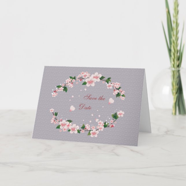 Enregistrer la carte de date - Cherry Blossom (Devant)
