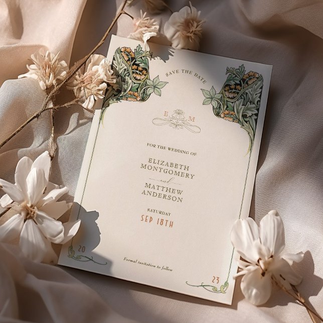 Enregistrer la carte de date Victorian Elegance Ma (Créateur téléchargé)
