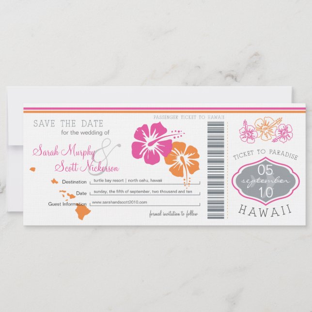 Enregistrer la carte d'embarquement à Hawaii (Devant)