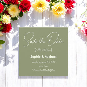 Enregistrer la carte Mariage simple Date Sage Gree