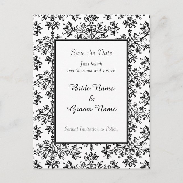 Enregistrer la carte postale Date Daisy Damask (Devant)