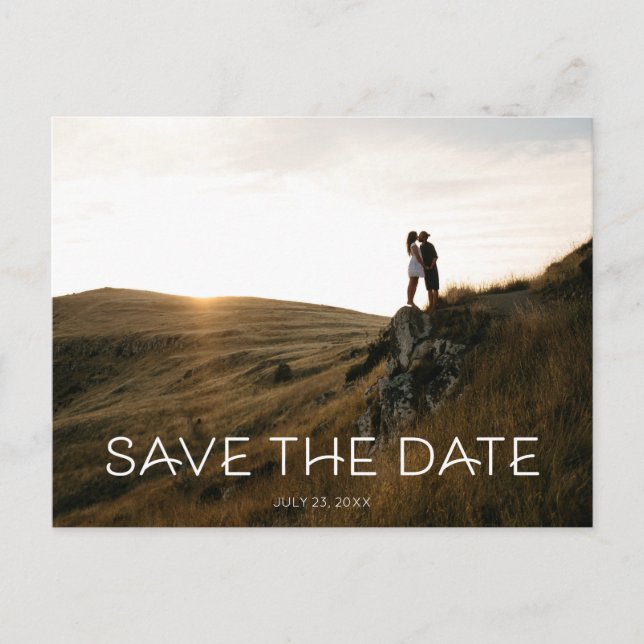 Enregistrer La Carte Postale Date - Minimaliste (Devant)