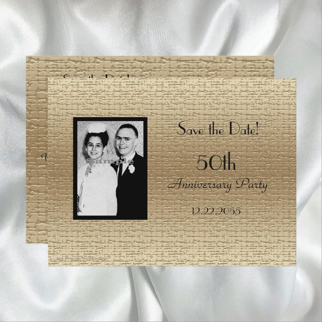 Enregistrer la date 50e anniversaire Invitation ph (Créateur téléchargé)