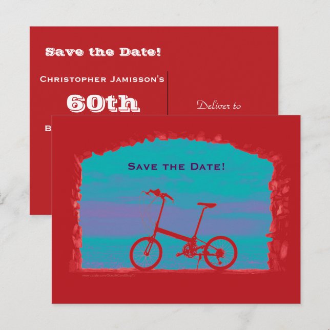 Enregistrer la date 60e anniversaire Carte postale (Devant / Derrière)