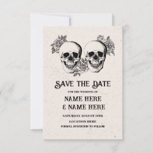 Enregistrer la date cadre gothique Halloween carte