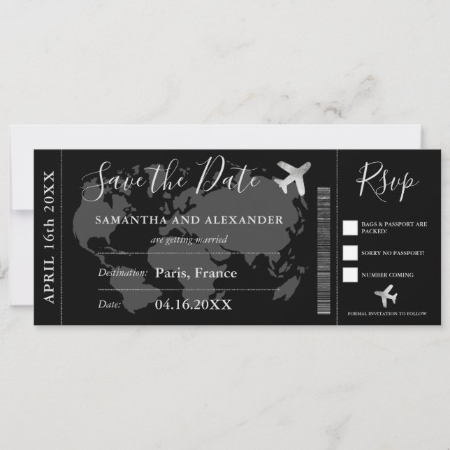 Enregistrer la date carte d'embarquement carte du  (Devant)
