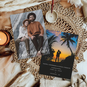 Enregistrer la date Carte photo double face