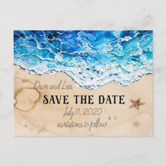 Enregistrer la date carte postale de plage personn