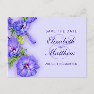 Enregistrer la date Carte postale hibiscus peint