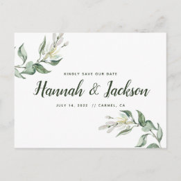 Enregistrer La Date * Carte Postale Lovely Greener