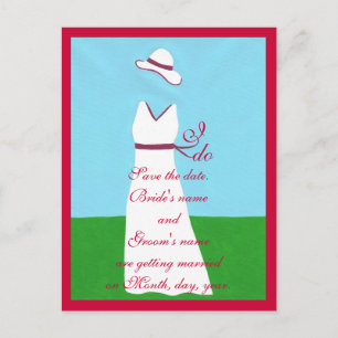Enregistrer la date cartes postales, robe de maria