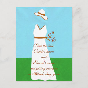 Enregistrer la date cartes postales, robe de maria