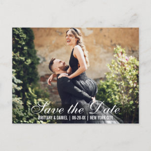 Enregistrer la date Couple Noms Photo Date Carte p