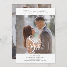 Enregistrer la date de mariage simple Invitation