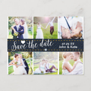 ENREGISTRER LA DATE Denim Mariage 6 PHOTO Carte po
