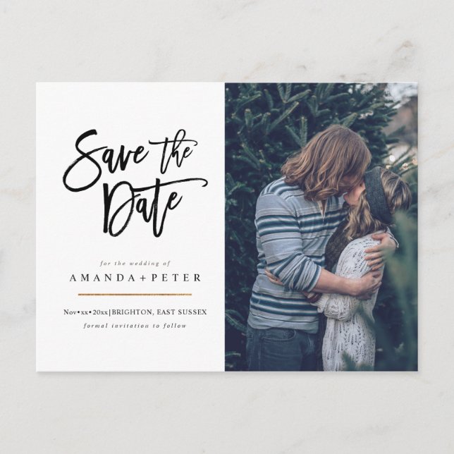 Enregistrer la date, des cartes postales de script (Devant)