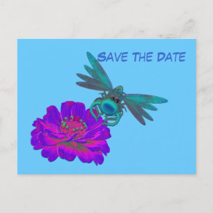 Enregistrer La Date Dragonfly Sur La Carte Postale