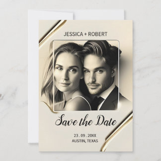 ENREGISTRER LA DATE ÉLÉGANTE INVITATION LUXUEUSE