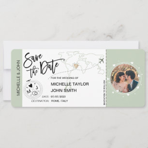 Enregistrer la date Embarquement Pass Carte du mon