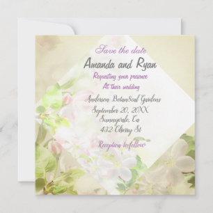 Enregistrer la date faire-part de mariage floral