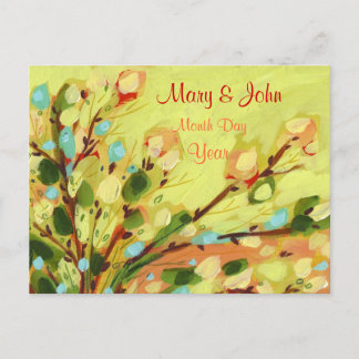 Enregistrer la date Floral Yellow Willow Carte pos