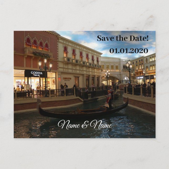 Enregistrer la date Gondola Ride, La Carte Postale (Devant)