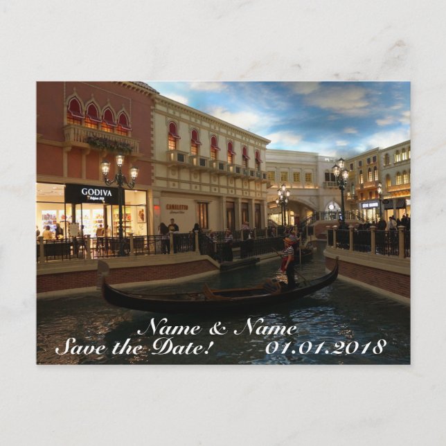 Enregistrer la date Gondola Ride, La Carte Postale (Devant)