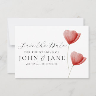 Enregistrer la date invitation aquarelle florale