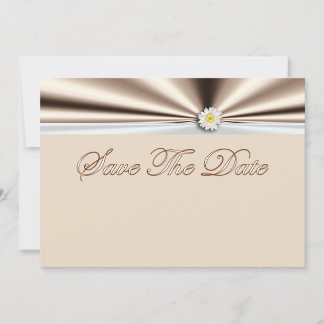 Enregistrer la date Invitation avec marguerite à f (Devant)