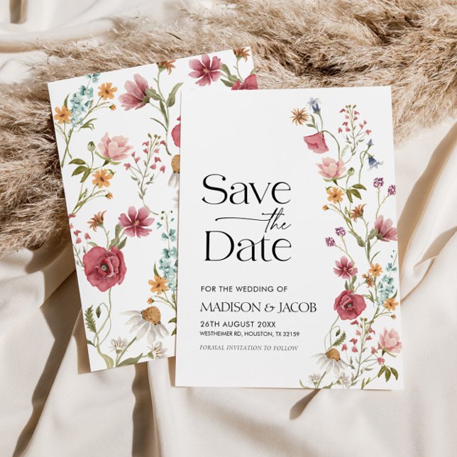 Enregistrer La Date Invitation Florale (Créateur téléchargé)