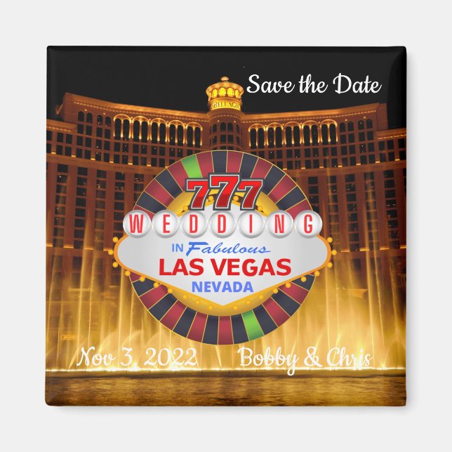 Enregistrer la date Las Vegas Mariage Magnet (Devant)