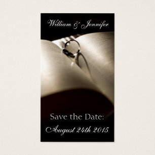 Enregistrer la date, les anneaux Mariages - Carte 