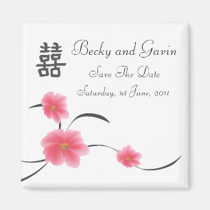 Enregistrer la date Magnet Cherry Blossom Double H