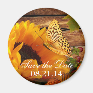 Enregistrer la date Magnet Rustic Country Fall Sun