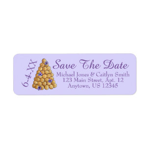 Enregistrer La Date Mariage Croquembouche Violet G