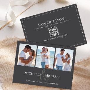 Enregistrer la date Mariage Photo Collage Modèle