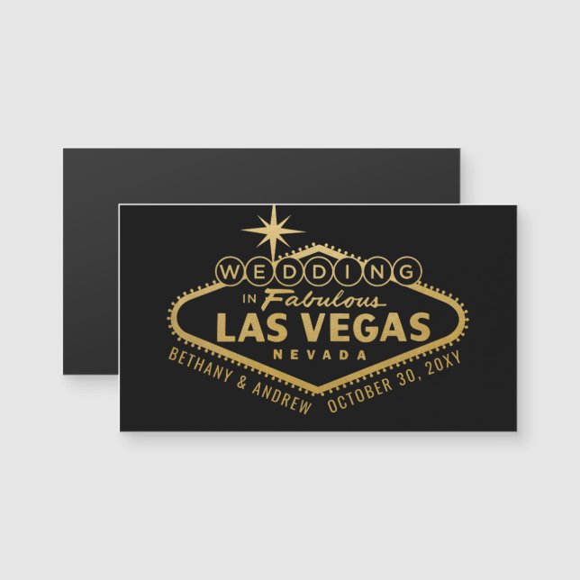 Enregistrer la date Mini Magnet pour Las Vegas Mar (Devant / Derrière)