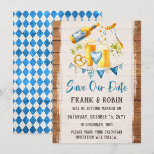 Enregistrer La Date Oktoberfest Mariage Carte Bava