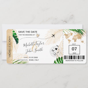 Enregistrer la date Passe d'embarquement Carte du 