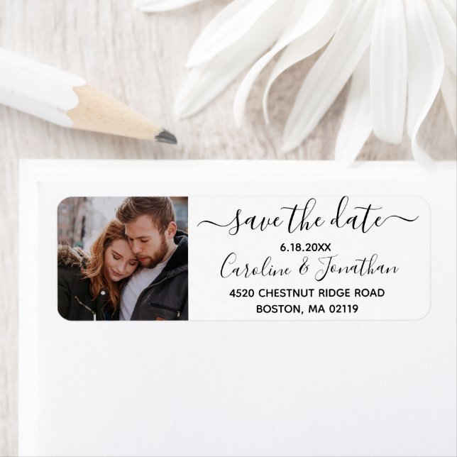 Enregistrer la date Photo Calligraphie Adresse de  (En situation)