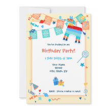 Enregistrer la date Pinata Anniversaire Invitation