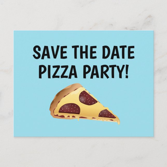 ENREGISTRER LA DATE PIZZA PARTITE INVITATIONS Cart (Devant)