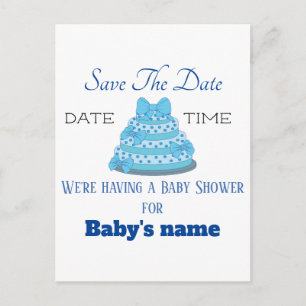 Enregistrer la date pour la carte postale bébé gar