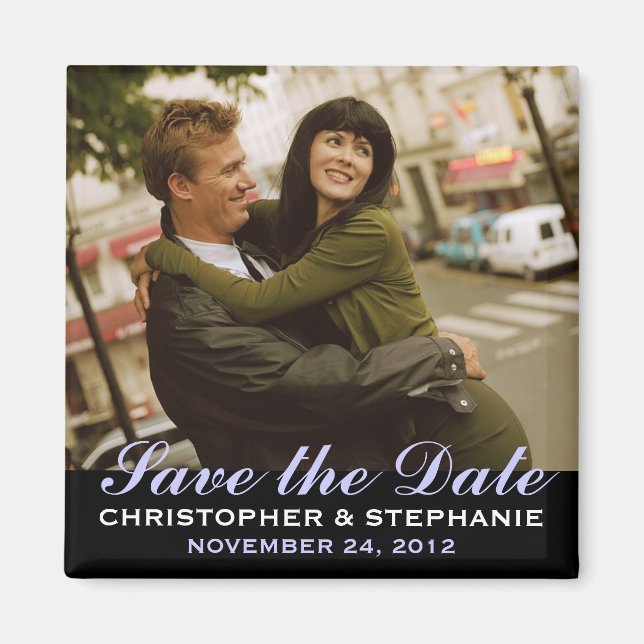 Enregistrer la date Style moderne Magnet photo (Devant)