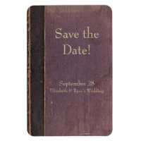 Enregistrer la date Vintage Purple Book Magnet